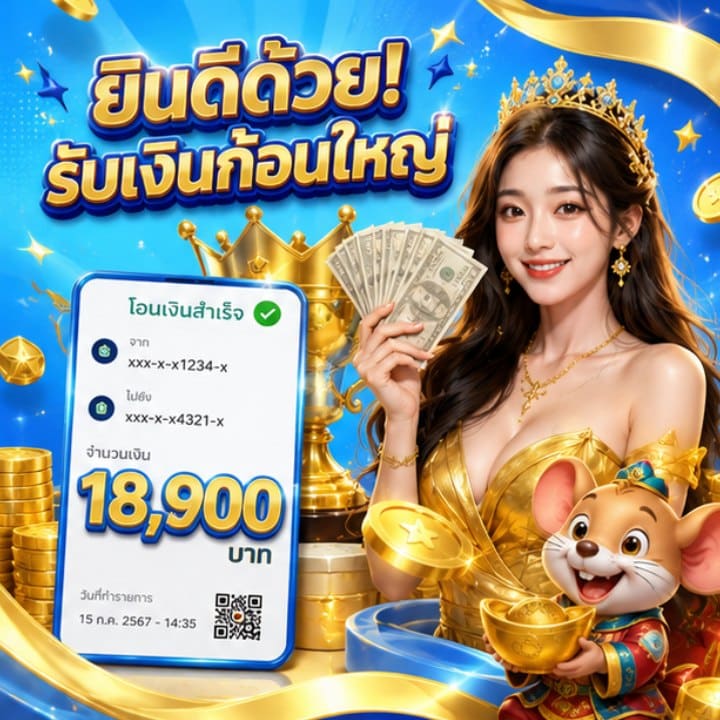 ยินดีด้วย! รับเงินก้อนใหญ่ 18,900 บาท